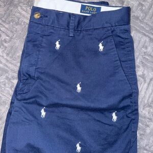 Ralph Lauren Polo Shorts 36 Blue and White